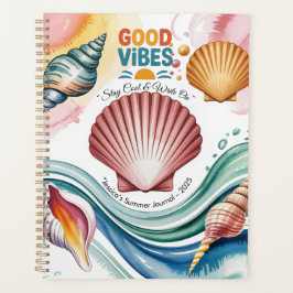 Agenda Ilustração da Praia Retro da Summer Vibes