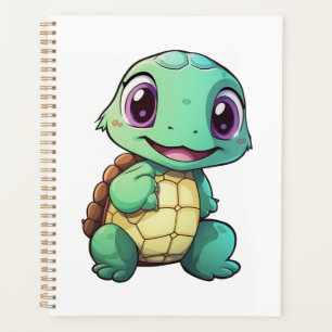 Agenda Ilustração da tartaruga de desenho animado