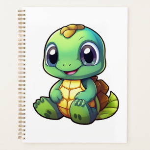 Agenda Ilustração da tartaruga de desenho animado