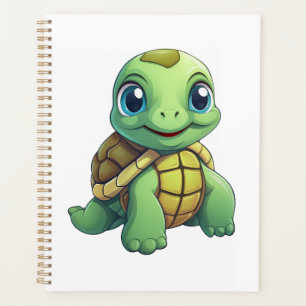 Agenda Ilustração da tartaruga de desenho animado