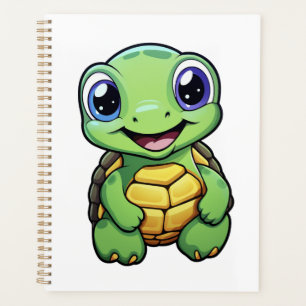 Agenda Ilustração da tartaruga de desenho animado
