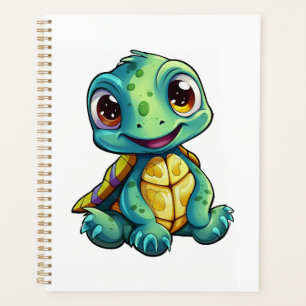 Agenda Ilustração da tartaruga de desenho animado