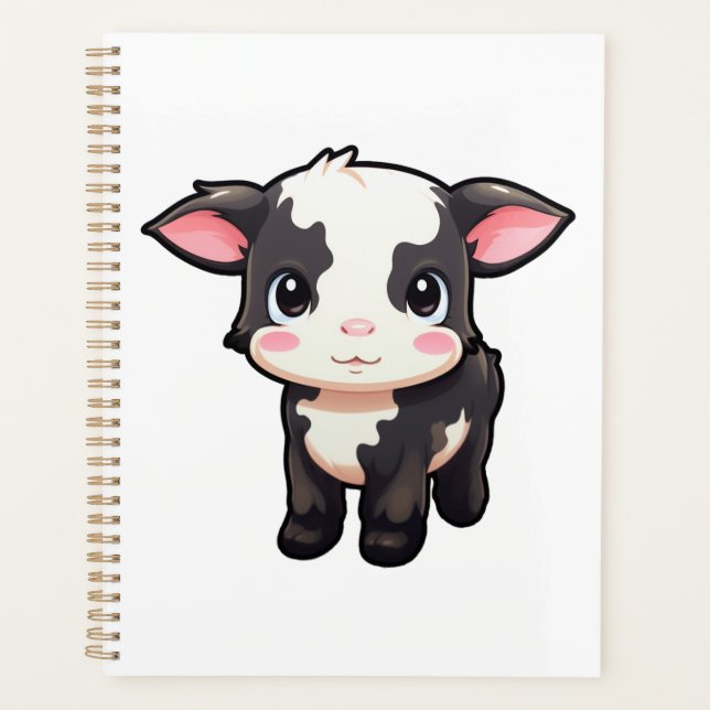 Agenda Ilustração da vaca de desenho animado (Frente)