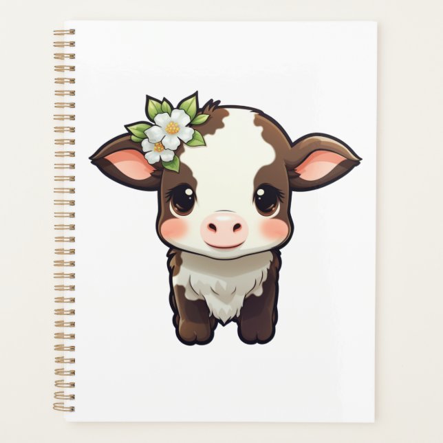 Agenda Ilustração da vaca de desenho animado (Frente)