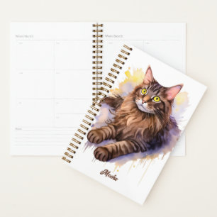 Agenda Ilustração de Aquarela Branca Doce