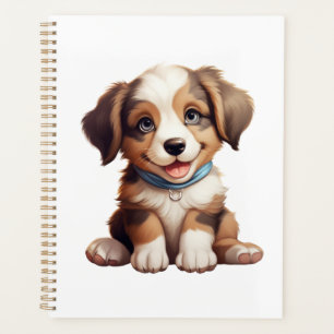 Agenda Ilustração de cão de desenho animado
