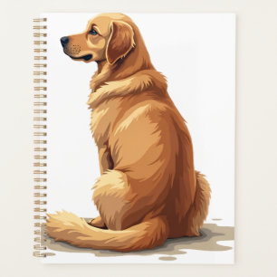 Agenda Ilustração de Cão Retirado de Vista Posterior de R