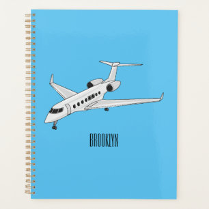 Agenda Ilustração de desenho animado a jato privado
