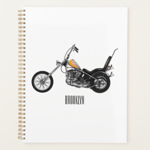 Agenda Ilustração de desenho animado Chopper Motorcycle 1