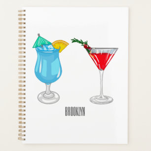 Agenda Ilustração de desenho animado coquetel
