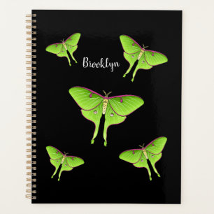 Agenda Ilustração de desenho animado da mariposa Luna