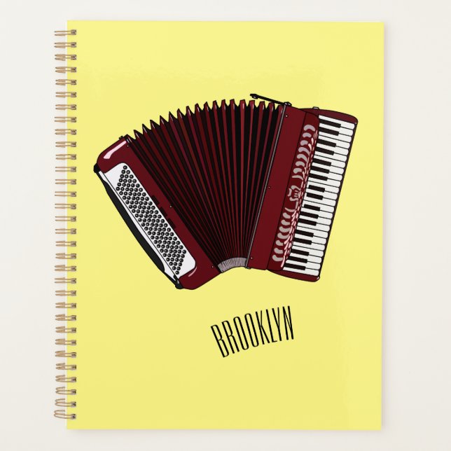Agenda Ilustração de desenho animado de Accordion (Frente)