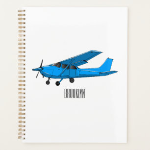 Agenda Ilustração de desenho animado de aeronaves de asa 