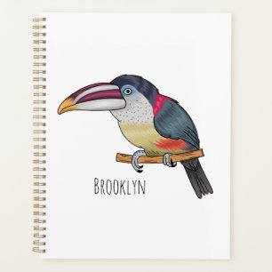Agenda Ilustração de desenho animado de aves do caracari