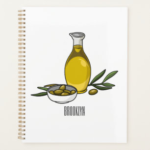 Agenda Ilustração de desenho animado de azeite