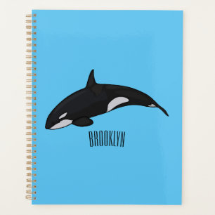 Agenda Ilustração de desenho animado de baleia assassina