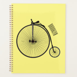 Agenda Ilustração de desenho animado de bicicleta de alta