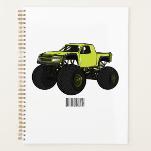 Agenda Ilustração de desenho animado de caminhão monstro