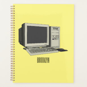 Agenda Ilustração de desenho animado de computador