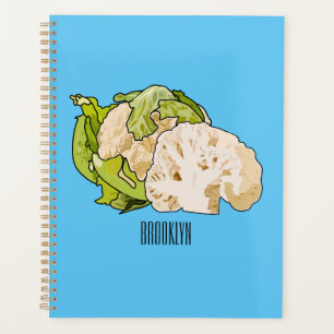 Agenda Ilustração de desenho animado de couve-flor