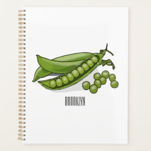 Agenda Ilustração de desenho animado de ervilha