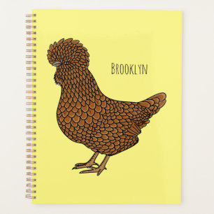 Agenda Ilustração de desenho animado de frango polado Cha