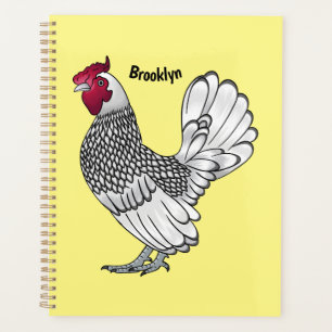 Agenda Ilustração de desenho animado de frango Sebright