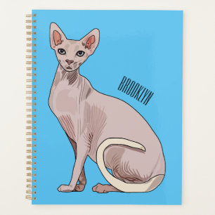 Agenda Ilustração de desenho animado de gato esphynx