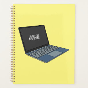 Agenda ilustração de desenho animado de laptop