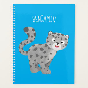 Agenda Ilustração de desenho animado de leopardo-da-nev