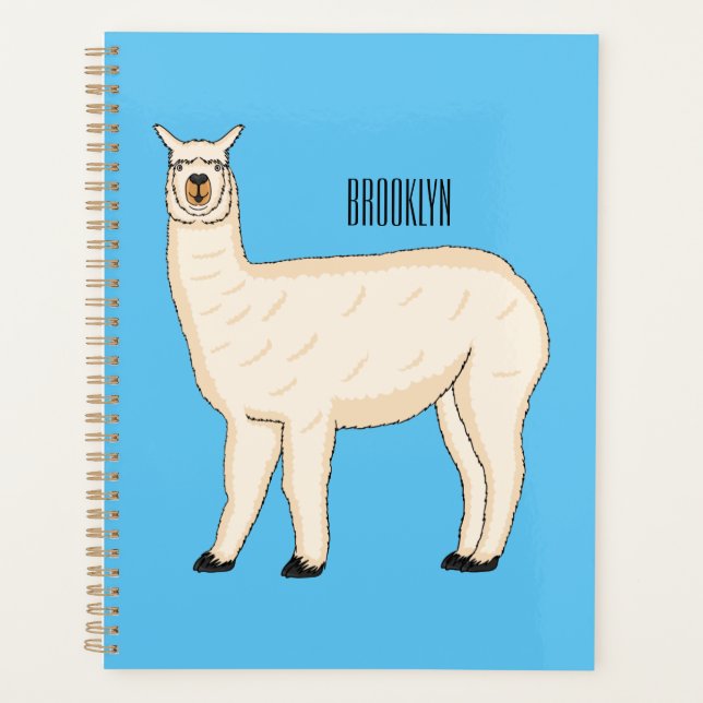 Agenda Ilustração de desenho animado de Llama (Frente)