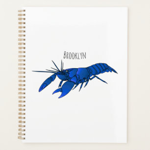 Agenda Ilustração de desenho animado de marron azul