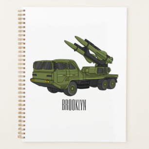 Agenda Ilustração de desenho animado de mísseis militares