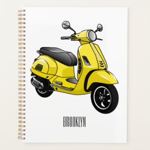 Agenda Ilustração de desenho animado de motocicleta