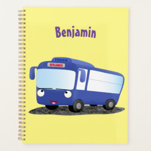 Agenda Ilustração de desenho animado de ônibus moderno