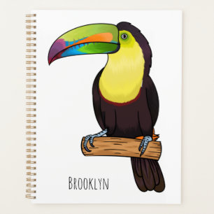 Agenda Ilustração de desenho animado de pássaros tucanos