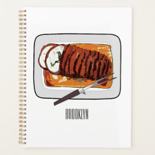 Agenda Ilustração de desenho animado de peru-bravo