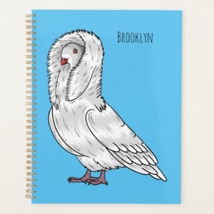 Agenda ilustração de desenho animado de pombo jacobino