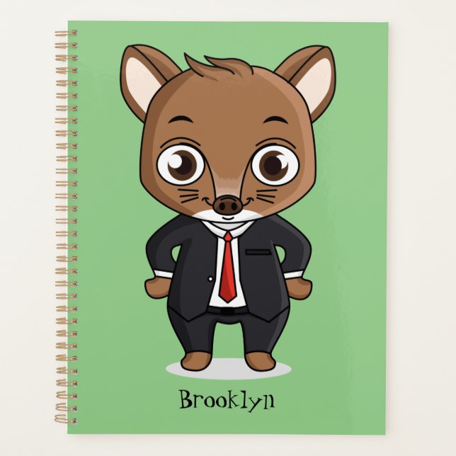 Agenda Ilustração de desenho animado de rato bonito (Frente)