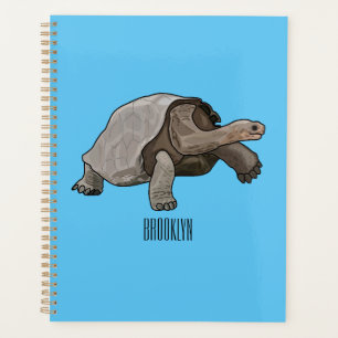 Agenda Ilustração de desenho animado de tartaruga de Galá