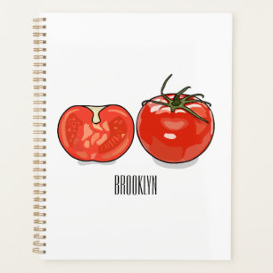 Agenda Ilustração de desenho animado de tomate