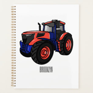 Agenda Ilustração de desenho animado de trator