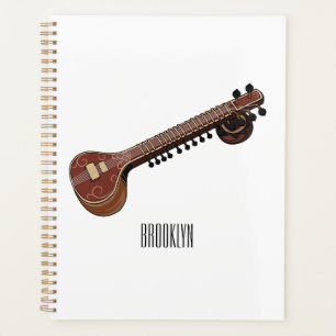 Agenda Ilustração de desenho animado de violão