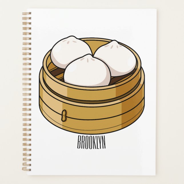 Agenda Ilustração de desenho animado Dim sum (Frente)