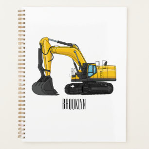 Agenda Ilustração de desenho animado do crawler escavator