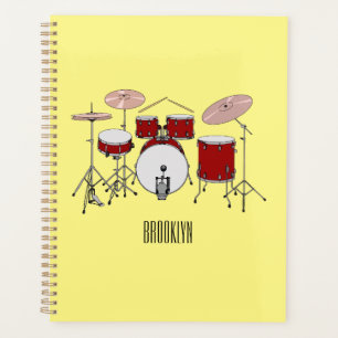 Agenda Ilustração de desenho animado do kit de tambor
