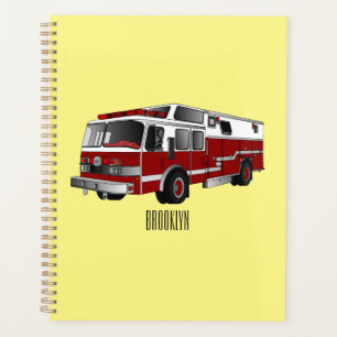 Agenda Ilustração de desenho animado do motor de incêndio