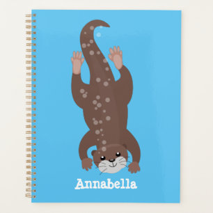 Agenda Ilustração de desenho animado em lontra