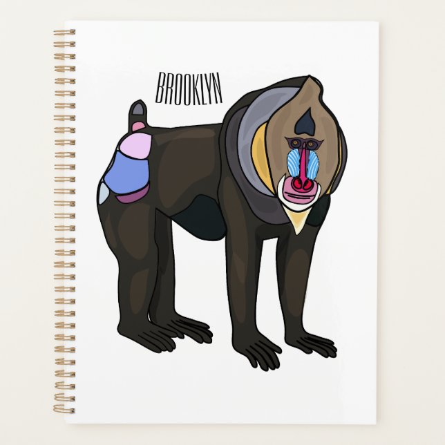 Agenda Ilustração de desenho animado Mandrill (Frente)