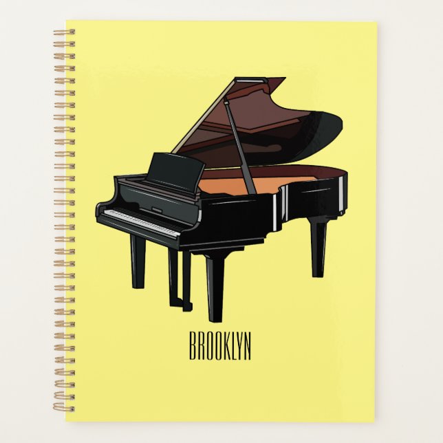 Agenda Ilustração de desenho animado Piano (Frente)